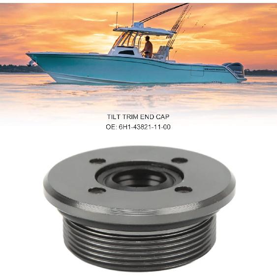 Tilt End, Aluminum Alloy Rubber Trim Cylinder End 6H1‑43821‑11‑00 Tilt End Replacement For 70Tlry 90Tlra 60Tlra 70Hp