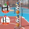 Mobile Basketball Hoop and Storage Rack for Basketball, Football, and Volleyball