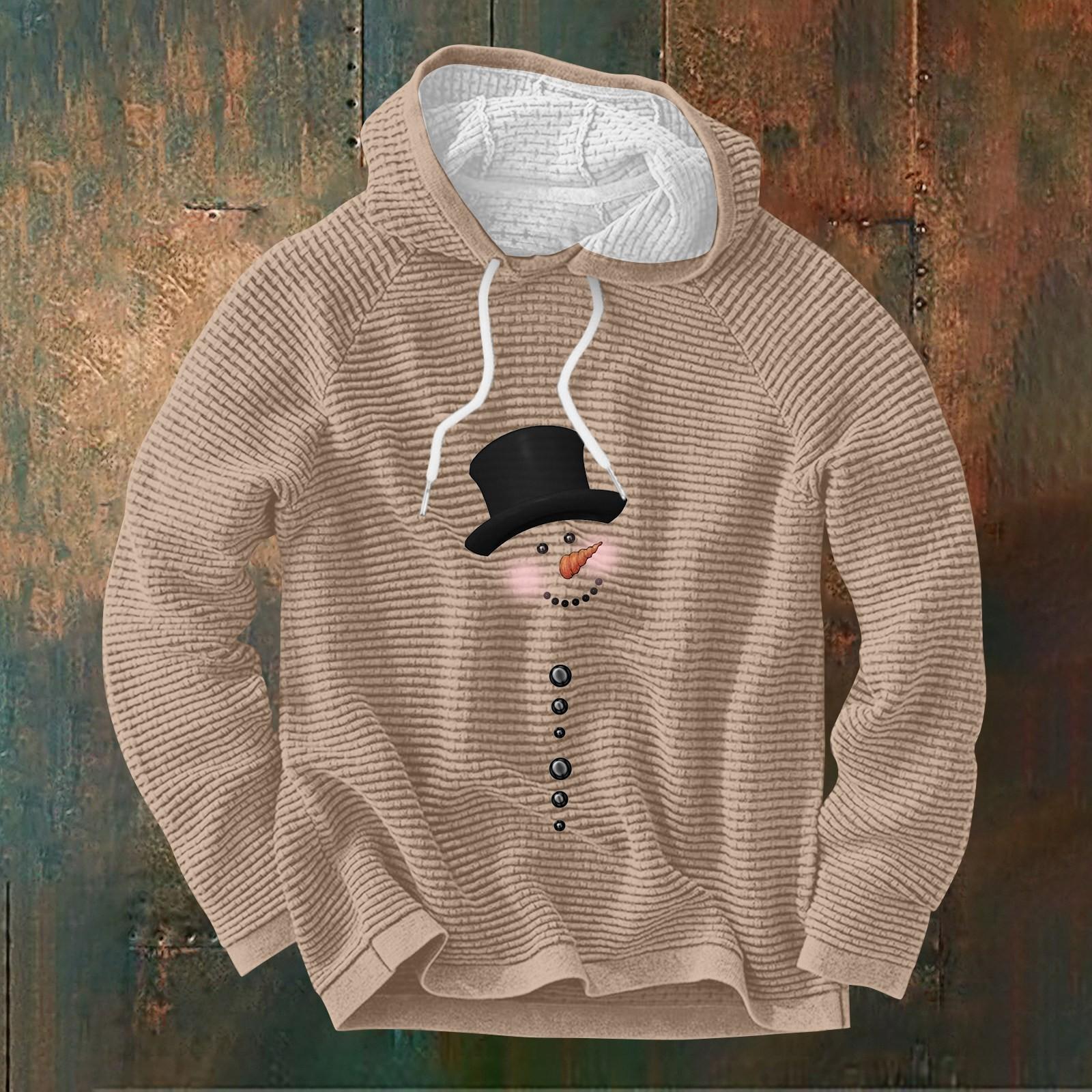 Мужской повседневный и модный свитер с длинными рукавами и капюшоном XXXL — фото 5