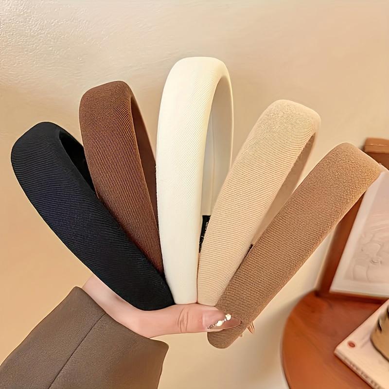1/2/3/5pcs Wild Solid Color Sponge Headband for Women Fashion Girl Wash Face Wide Edge Simple Hair Band