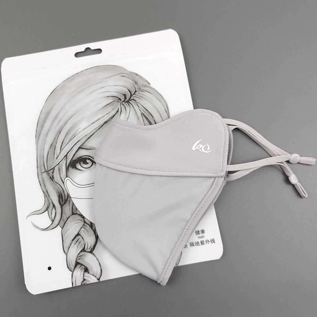 New Ice Silk Uv Face Mask Sunscreen Thin Breathable Sun Cover For Golf Cycling, Eye Protection Veil For Women Men