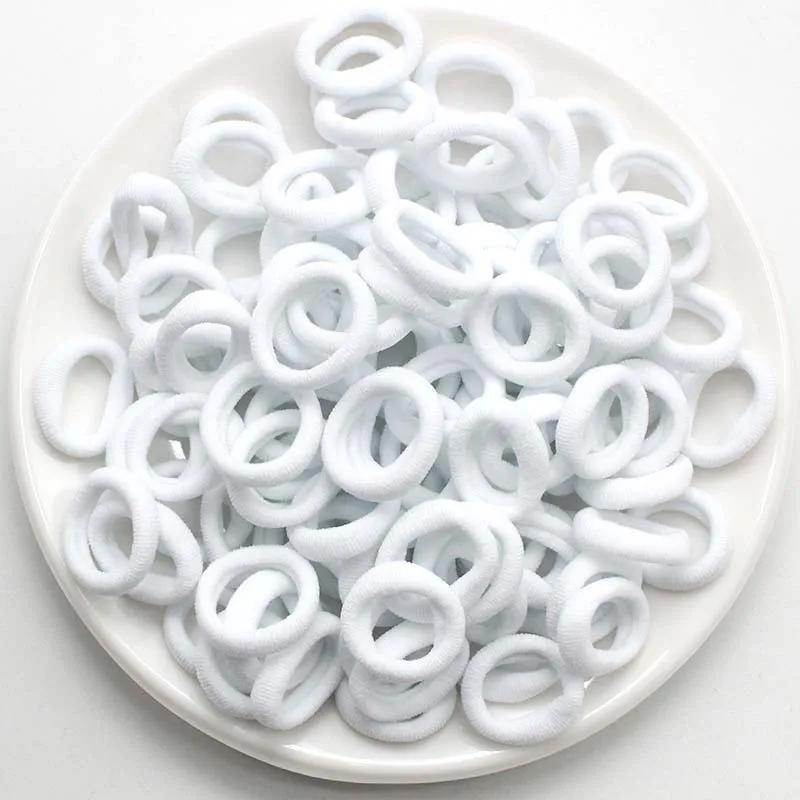 100/200pcs Colorful Basic Nylon Ealstic Hair Ties for Girls Women Ponytail Hold Scrunchie Rubber Bands Rope Hair Accessories