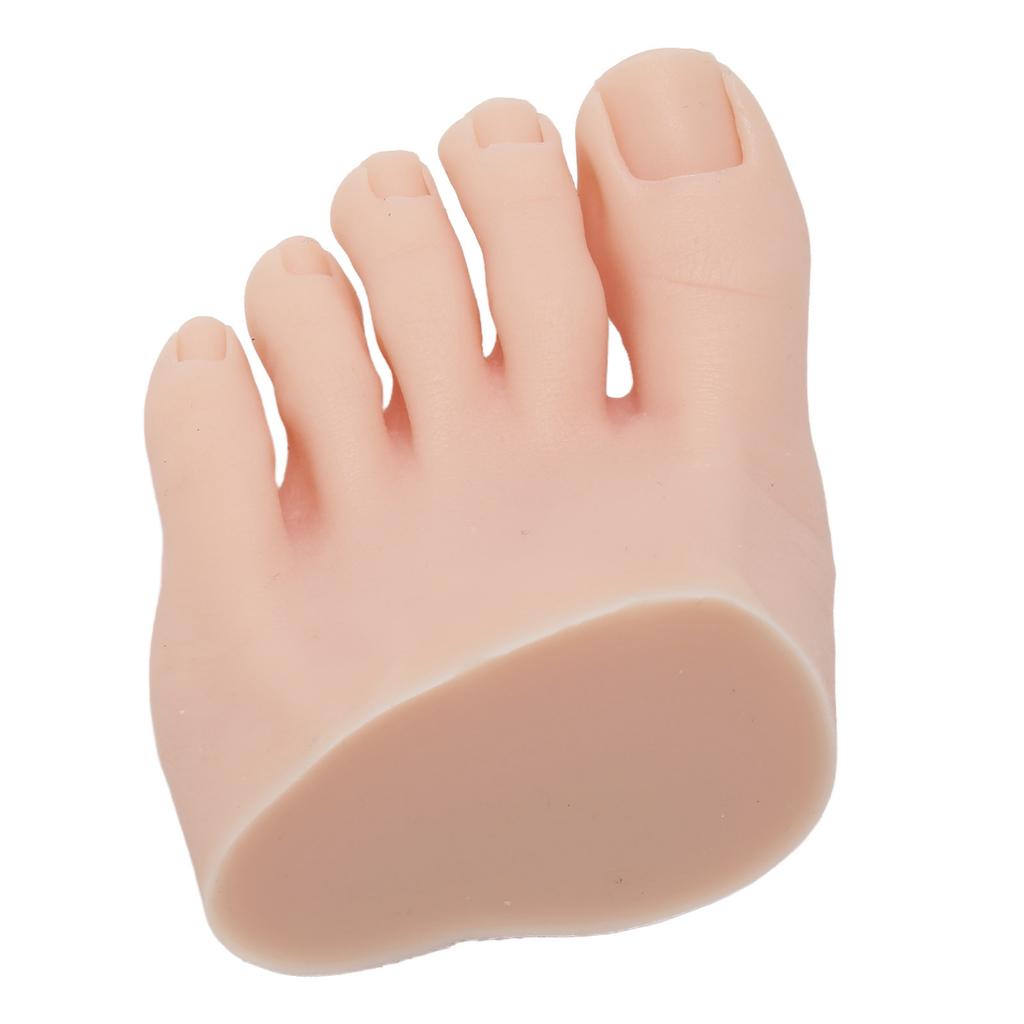 Tattoo Practice Fake Foot Model Medium Skin Color Nail Art Training Display Silicone Half Foot Model