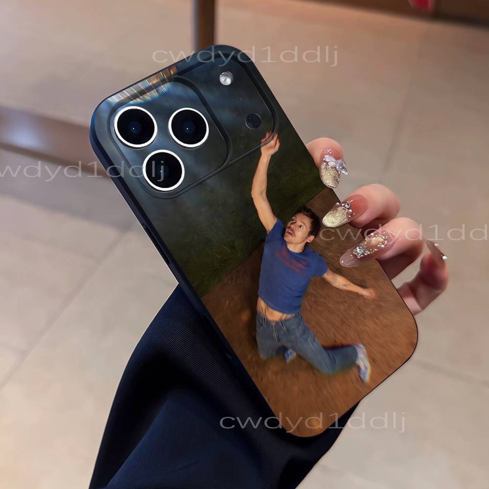 H-Harry Kiss All The Time S-Styles For iPhone 17,16,15,11,12,14,13 Pro Max Mini XS,XR,7 Plus Air Soft Black Dustproof Phone Case