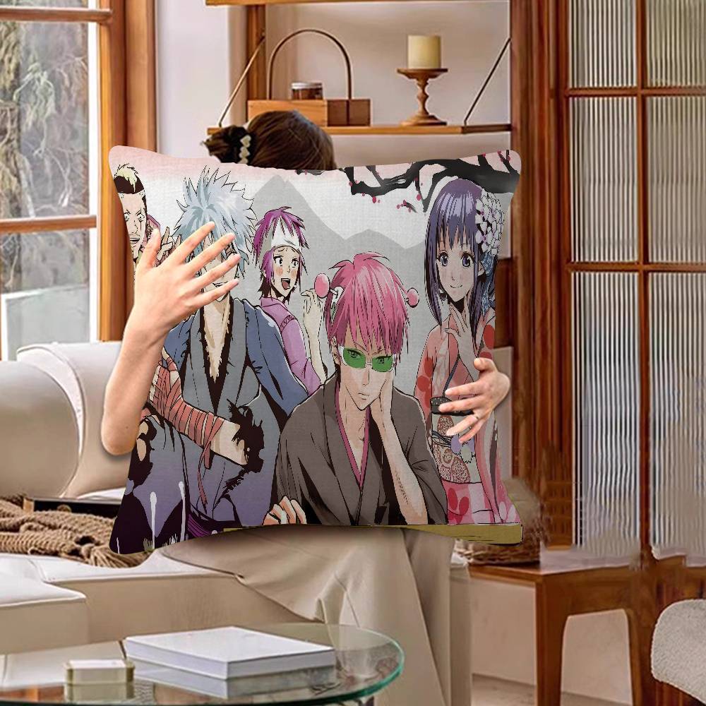 Saiki K Japanese Anime 45*45cm Cushion Cover Pillow Cover Decor Pillowcase Home Pillowcase For Couch Pillow