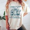 Comfort Funny Reading Shirt Into A Book Club Bookworm Short Sleeve Tshirt Book Lover Raccoon Opossum Retro Vintage T Shirts