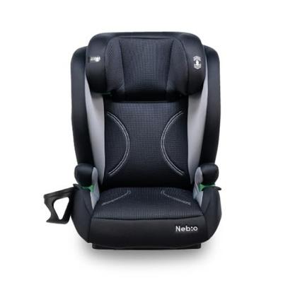 Nebio Junior gali būti perjungtas į R129 stiprintuvą, lengvas ir lengvai tvirtinamas saugos diržu, skirtas naudoti nuo iki 12 metų vaikams, galima plauti gėrimų dėklą, lengvas tinklelis Nebio