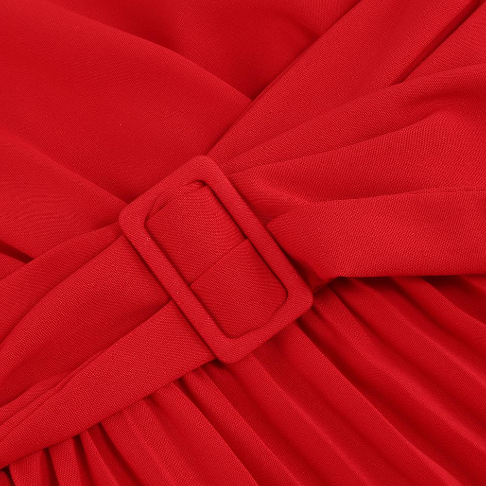 Herbstkleid Langarm V-Ausschnitt Maxi - Elegantes Wickelkleid Mit Hoher Taille Für Party & Abend