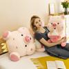 New Bottle Pig Rag Doll Plush Toy Creative Cartoon Pig Doll Large Size Sleeping Pillow