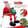 Christmas Inflatables 8FT 245cm Glowing Climbing Santa Claus with LED Outdoor Home Cafe Decoration Party Yard Xmas Decor