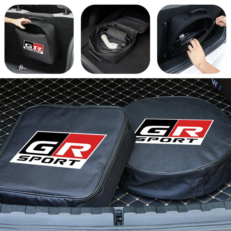 kycr7 For Toyota EV Car Charger Cable Bag Rechargeable Gun Storage Organizer Box chr Corolla Camry rav4 Yaris hilux prius avensis