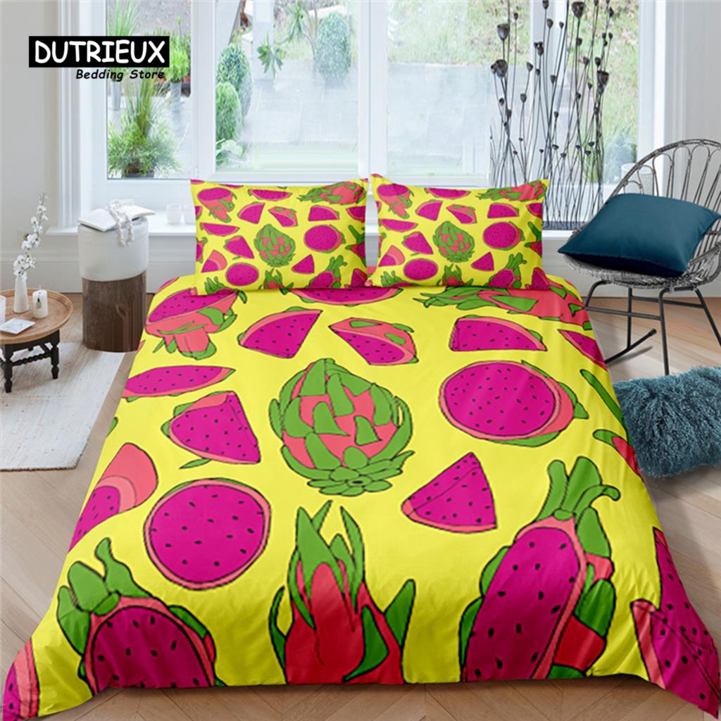 Home Living Luxus 3D Buntes Avocado Bettwäscheset Bequemes Bettbezug-Set Kinderbettwäscheset Queen und King EU/US/AU/UK Größe