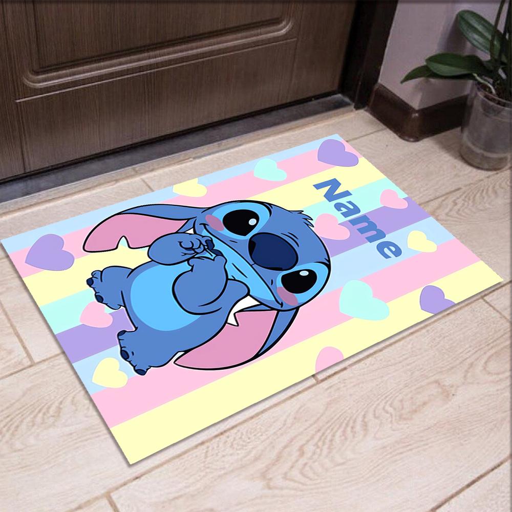 Custom Name Stitch Printed Carpet,Rug for Office Chair Living Room Bedroom Kitchen Room Decor Gifts.