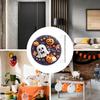 Halloween Door Sign Acrylic 2D Flat Round Sign Decor Halloween Front Door Hanging Wooden Sign Party Supplies for Bedroom Porch