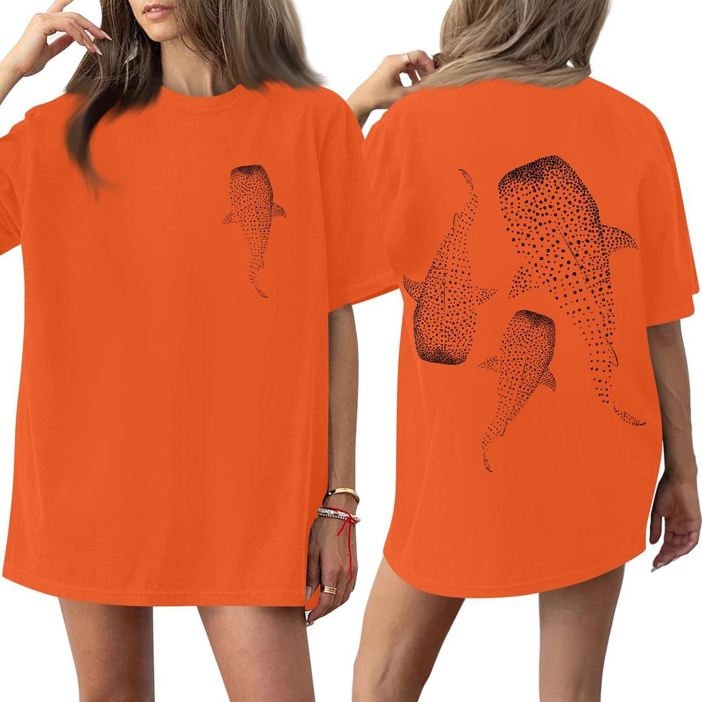 Women's Round Neck Printed Short-sleeved T-shirt Top