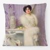 Vintage European Portraits Paintings Art Cushion Cover Beautiful Girl Woman Lady Pillow Case