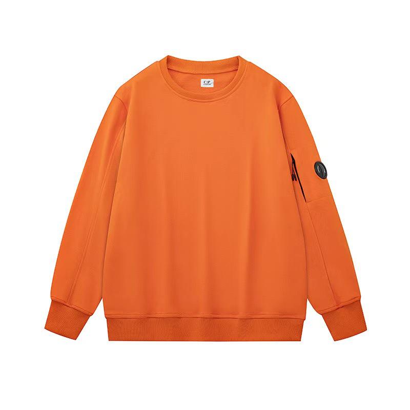 CP Modna Unisex Bluza z Kapturem Okrągłym Dekoltem i Wzorem z Soczewką - Jesień/Zima Jednolity Kolor, Zamek Błyskawiczny i Kieszeń.