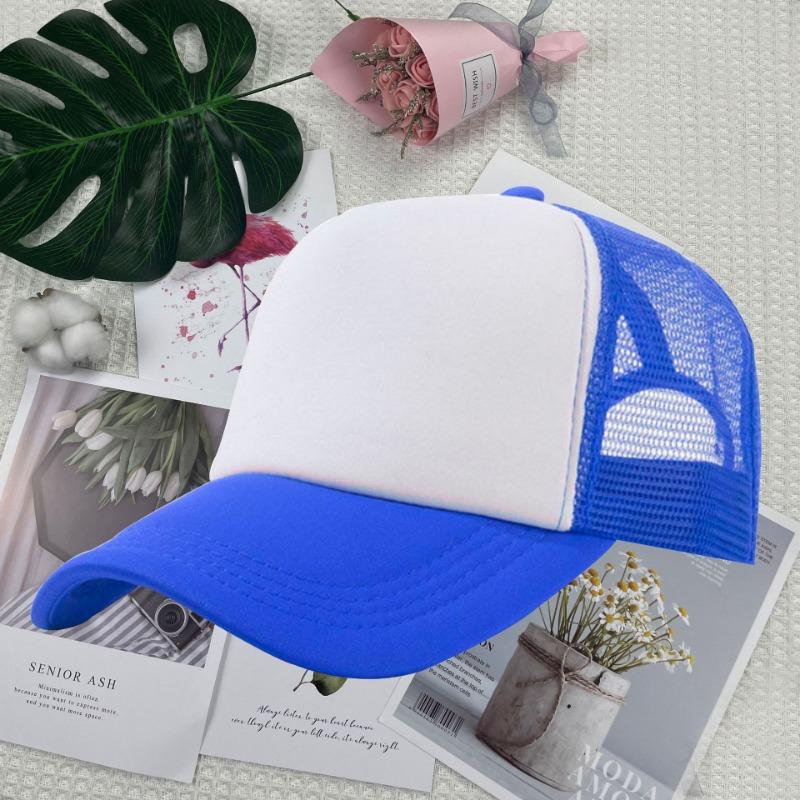 Summer Color Matching Truck Driver Sponge Net Cap Work Cap Volunteer Cap Duck Tongue