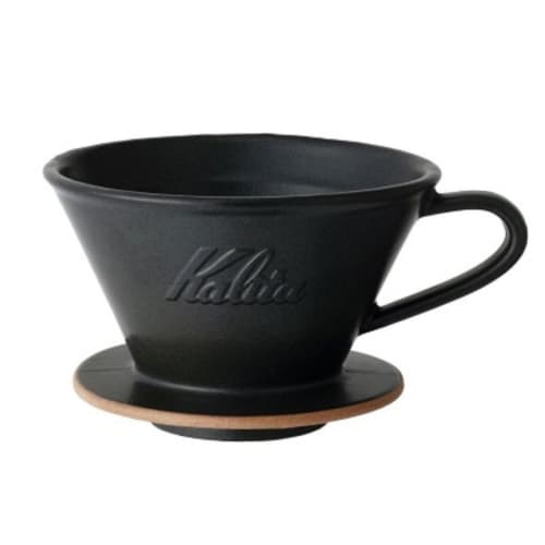 Kalita Minoyaki Wave Dripper MI 185, Ceramic, 2-4 Cups (Sand Black)