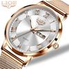 LIGE Luxus Damen Armbanduhr Damen Wasserdicht Roségold Stahlarmband Damen Armbanduhr Top Marke Armband Uhren Relogio Feminino