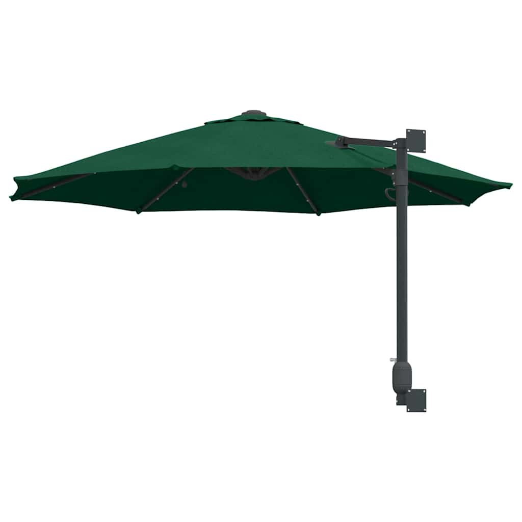 Garden Sun Umbrella Green 248 X 248 X 148 Cm Polyester and Steel