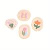 10PCS Lovely Flower Dress Decorative Patch Hairpin Accessories Lace Hollow Mesh Love Flower Decorative Embroidered Cloth Sticker