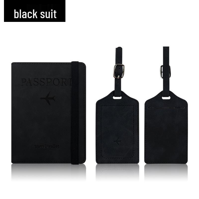 Multi-Color Luggage Tag & Anti-Magnetic Passport Holder Set
