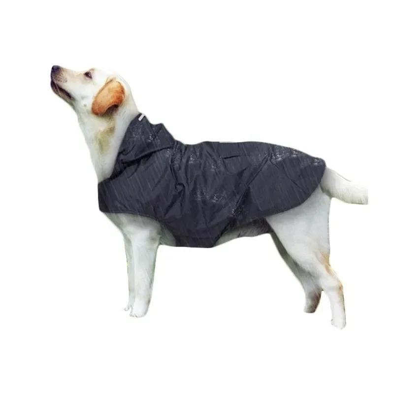 Dog Raincoat 4 Colors S-6XL Big Dog Small Dog Can Be Worn Waterproof Material Lightweight Action Convenient Pet Outdoor Raincoat (black,S)