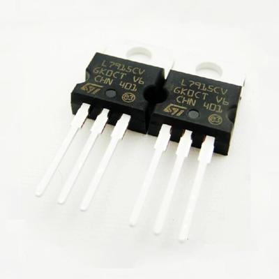 Regulador de voltaje L7915, L7915CV, LM7915, 7915 ST, TO-220, IC, LDO, 15 V, 1,5 A, 10 unidades