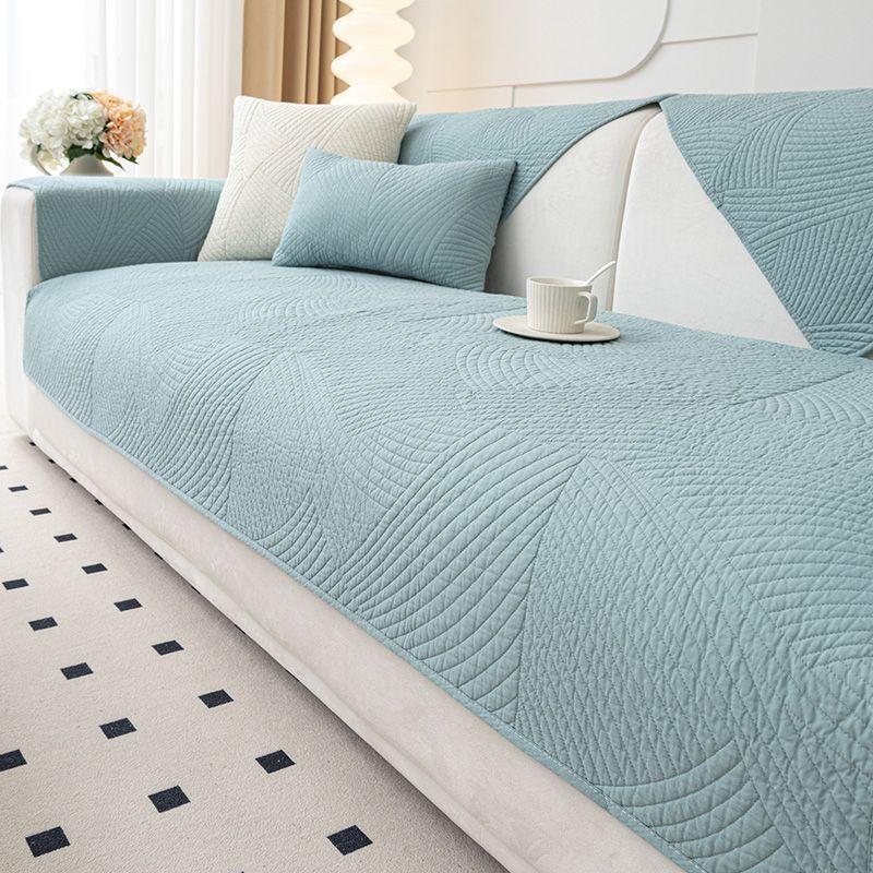 Einfaches einfarbiges Sofakissen, Vier-Jahreszeiten-Baumwollstoff, Rutschfestes Baumwollkissen, Universeller moderner Sofabezug, Schal