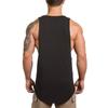 6689 Blank Mesh Slim Fitness Vest Men&#39;s European and American Arc Hem Sports GYM Bottoming Breathable Quick-drying Shoulder 6689