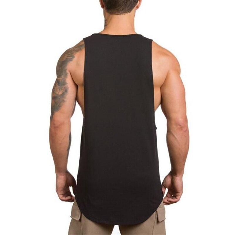 6689 Blank Mesh Slim Fitness Vest Men&#39;s European and American Arc Hem Sports GYM Bottoming Breathable Quick-drying Shoulder 6689
