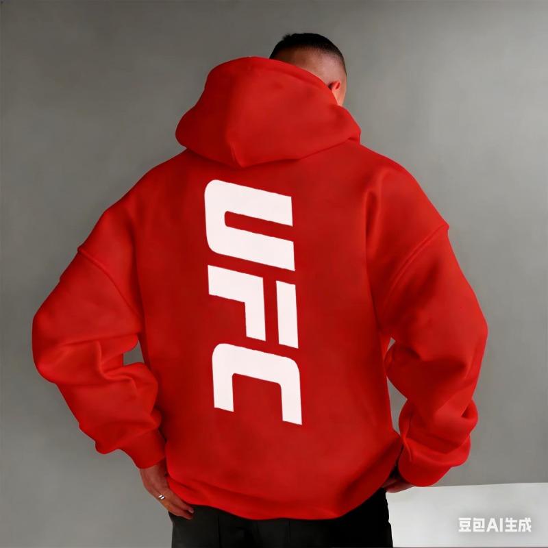 Men Hoodie Fitness Training Sweatshirt Loose Fit Comfortable Sportswear for Daily Boxing Fighting Gym