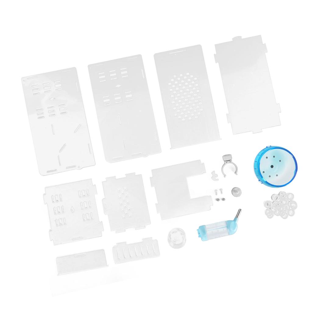 Clear Hamster Cage Acrylic with Silent Exercise Wheel Small Animal Cage for Little Hamster