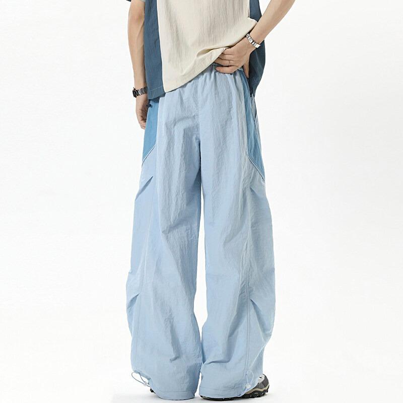 Summer dopamine Yamamoto pants thin American pleated paratrooper pants ice silk quick-drying outdoor sports long pants men