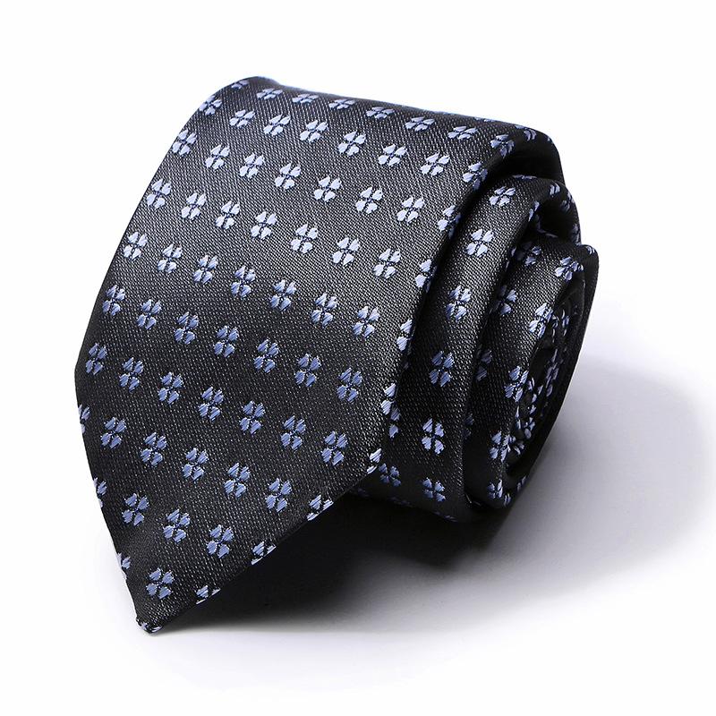 Tie Tie Polyester Silk Tie 8Cm Business Men'S Dress Wedding Studio Tie