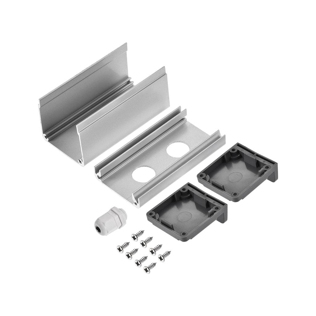 uxcell Push Button Switch Box, Switch Button Station Box with PG7 Cable Gland and Mounting Base, Aluminum, 2 Holes, 16mm
