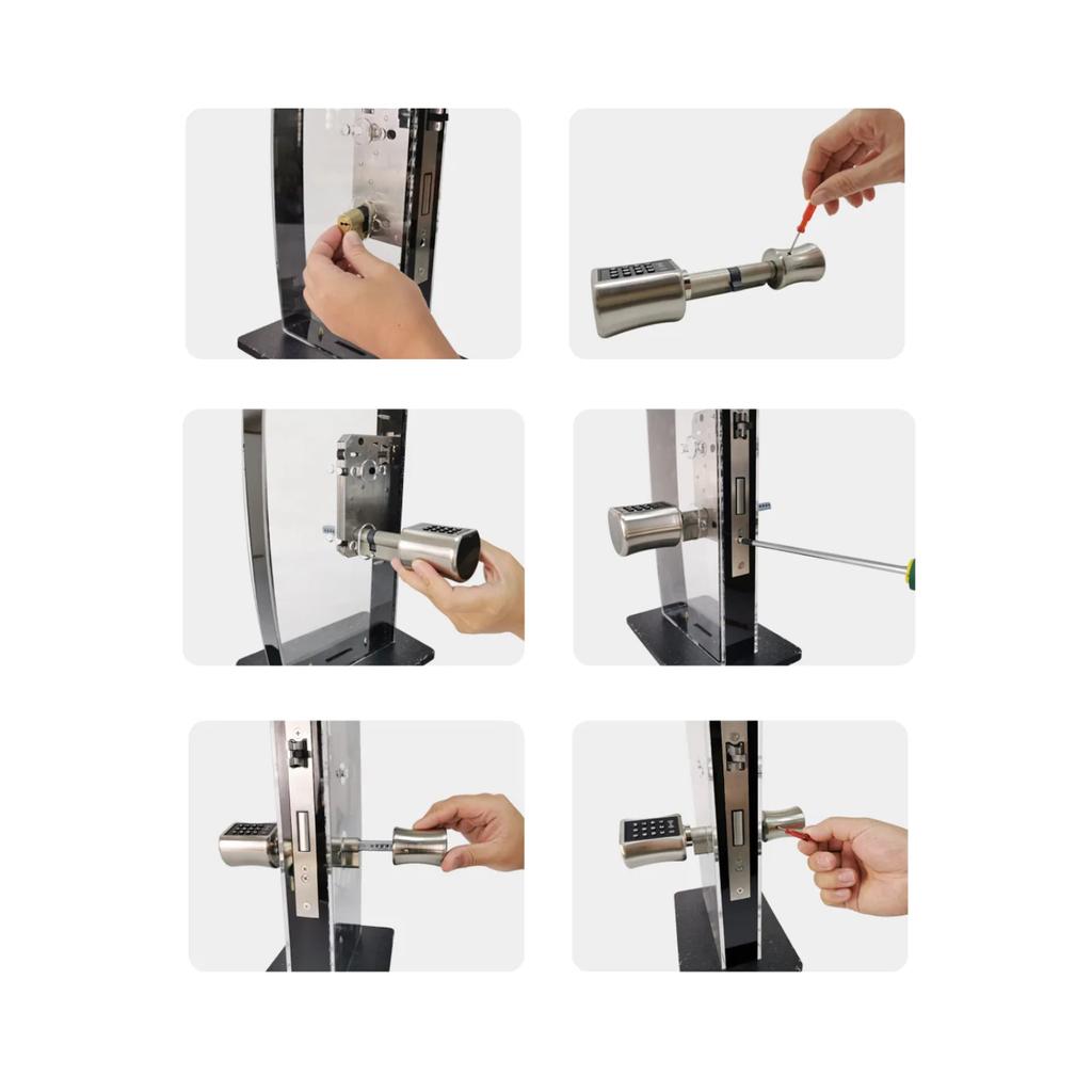 Bluetooth Smart Cylinder Lock Biometrická elektronická digitální klávesnice bezklíčová s kódovým otiskem RFID karty se zámkem dveří