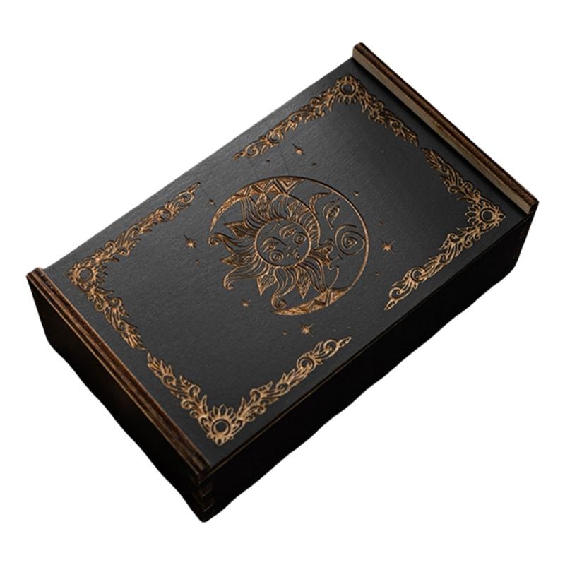 Tarots Deck Game Card Organizers Storage Box Tarots Deck Holder Container Tarots Card Case Holder Wood Tarots Card Box