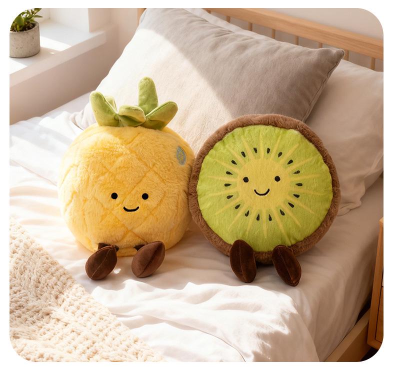 Fruit Series Plush Dolls: Interactive Educational Toys & Cartoon Throw Pillows for Children