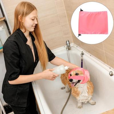 Pet Bath Cap with Ear Protection Overhanging Shower Hat for Cats Dogs Kitten Puppy Adjustable Waterproof Small Pets Bath Protector