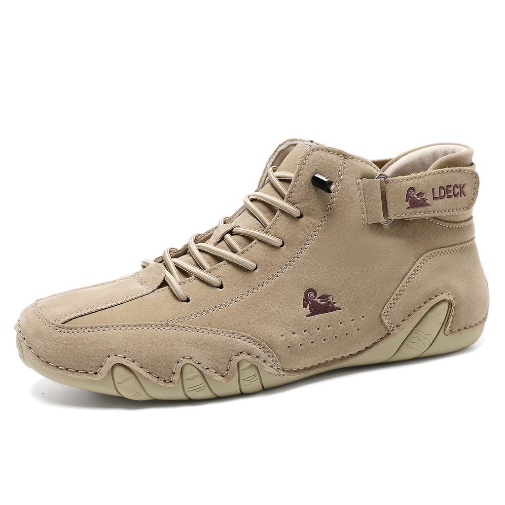Independent station men's shoes high-top cotton shoes men's casual shoes winter velvet thickened shoes Martin boots men's