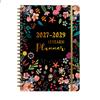 Flower Theme Cover 3-Year Plan Book Spiral Bound Multi-Year Agenda Notepad  School Supplies