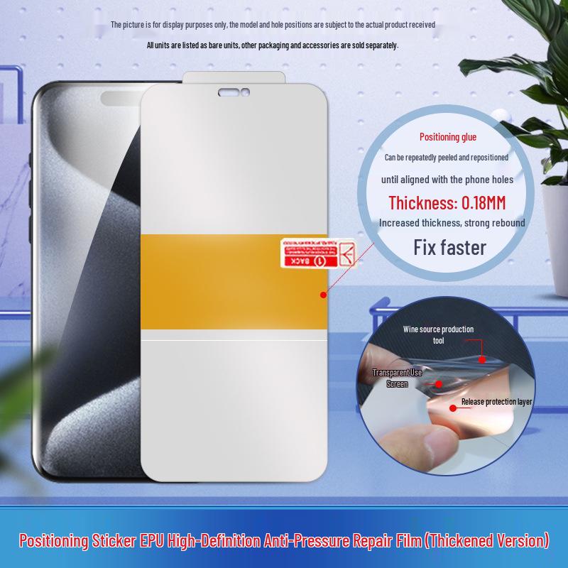 Oppo Find X9 Pro Hydrogel Screen Protector: Positioning Sticker, Pressure-Resistant, Self-Healing EPU, Crystal Clear, Curved Surface.