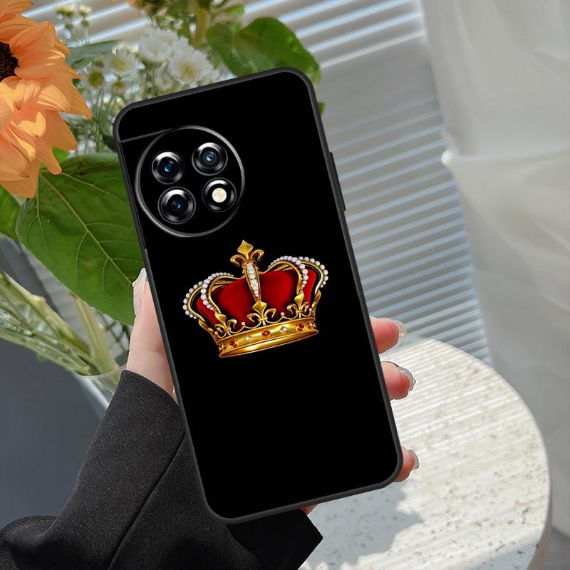 Queen King Crown Case For OnePlus 15 15R 12 12R 13T 13R 13 11 10 10R 10T 8T Nord 5 CE 2 3 4 Lite N20 N30 Cover