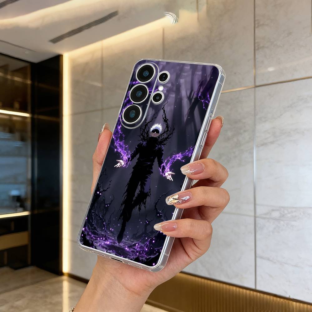Popular Anime Characters S-satoru- Gojo Clear Phone Case for Samsung S25, S24, S21, S22, S23, S30, Ultra, S20, Plus, FE, Lite