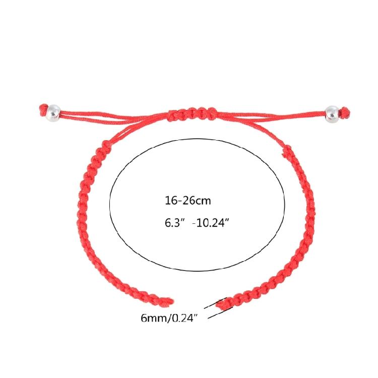DIY Handwoven Semifinished Red Rope Bracelet Jade Thread Knitted Wrist Bangle