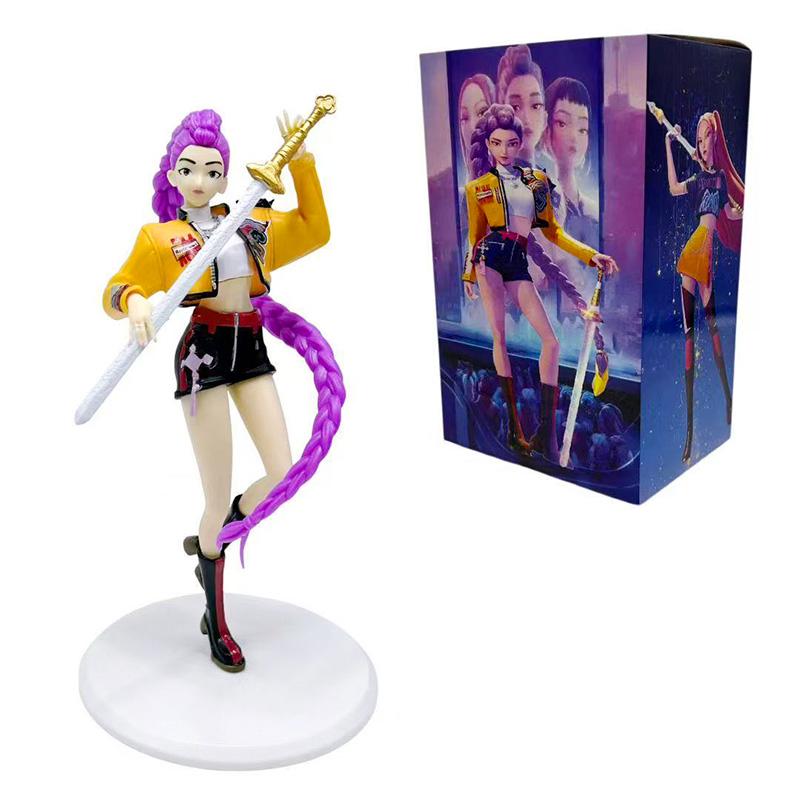 Kpop Demon Hunters Figure Toy Cartoon Rumi Action Figure PVC Desktop Decoration Model Doll Toy Fans Gift