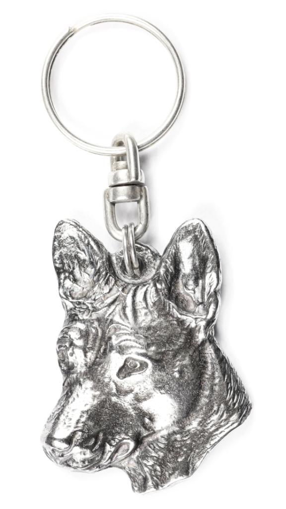 Basenji, African Bush Dog, Congo Dog - Silver-plated Dog Pendant, Handbag Decoration, Backpack Pendant by Art-Dog Brand