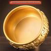 Chinese Brass Treasure Ornament: Large Copper Basin for Home Decor